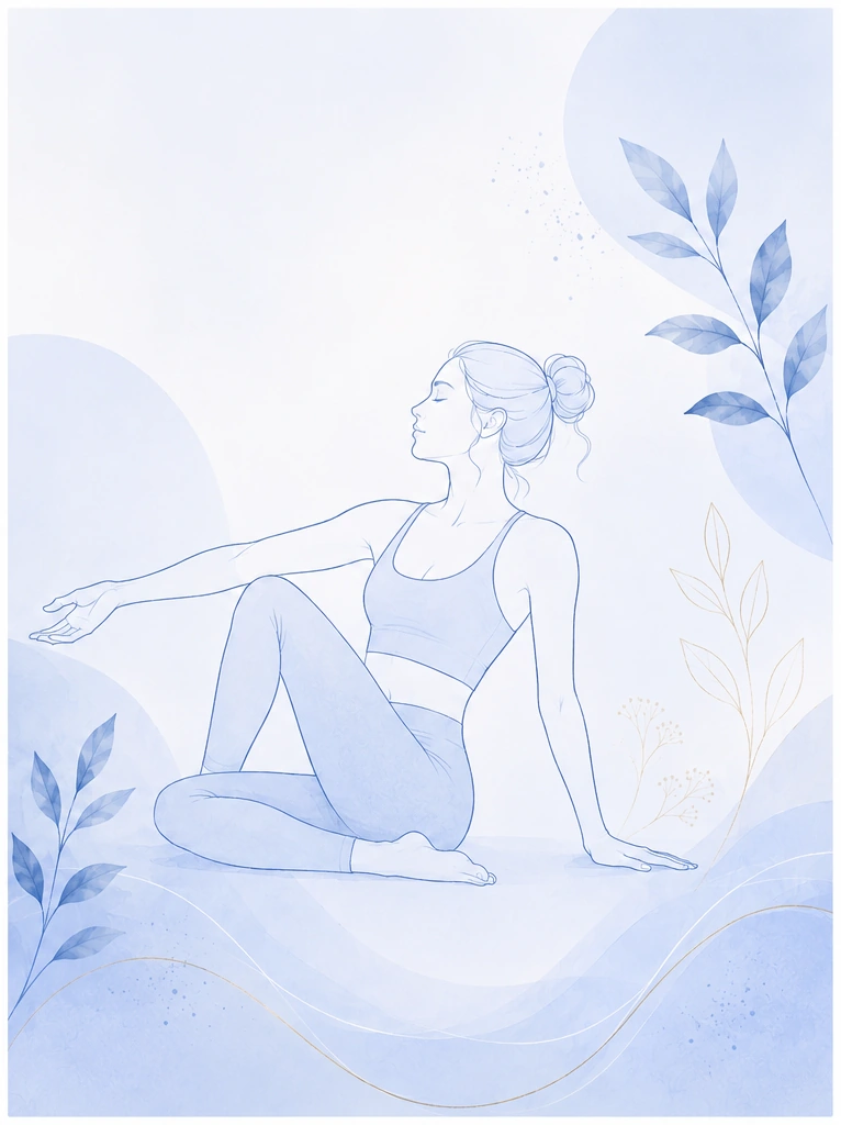 Somatic Yoga in Bonn – Illustration für achtsame Bewegung und Körperwahrnehmung bei Eva Bastians