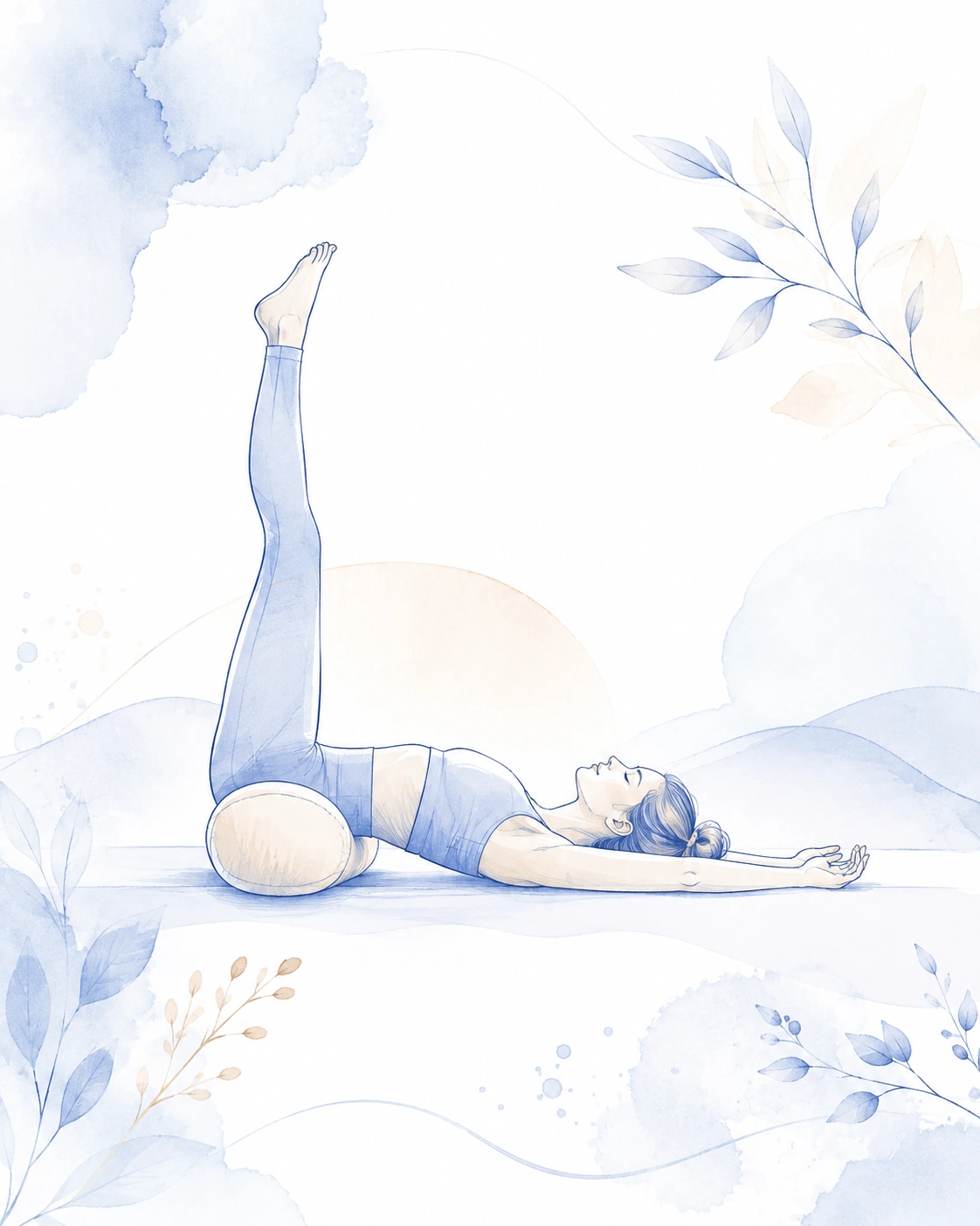 Yin Yoga in Bonn – Illustration für Entspannung, Loslassen und Regeneration bei Eva Bastians